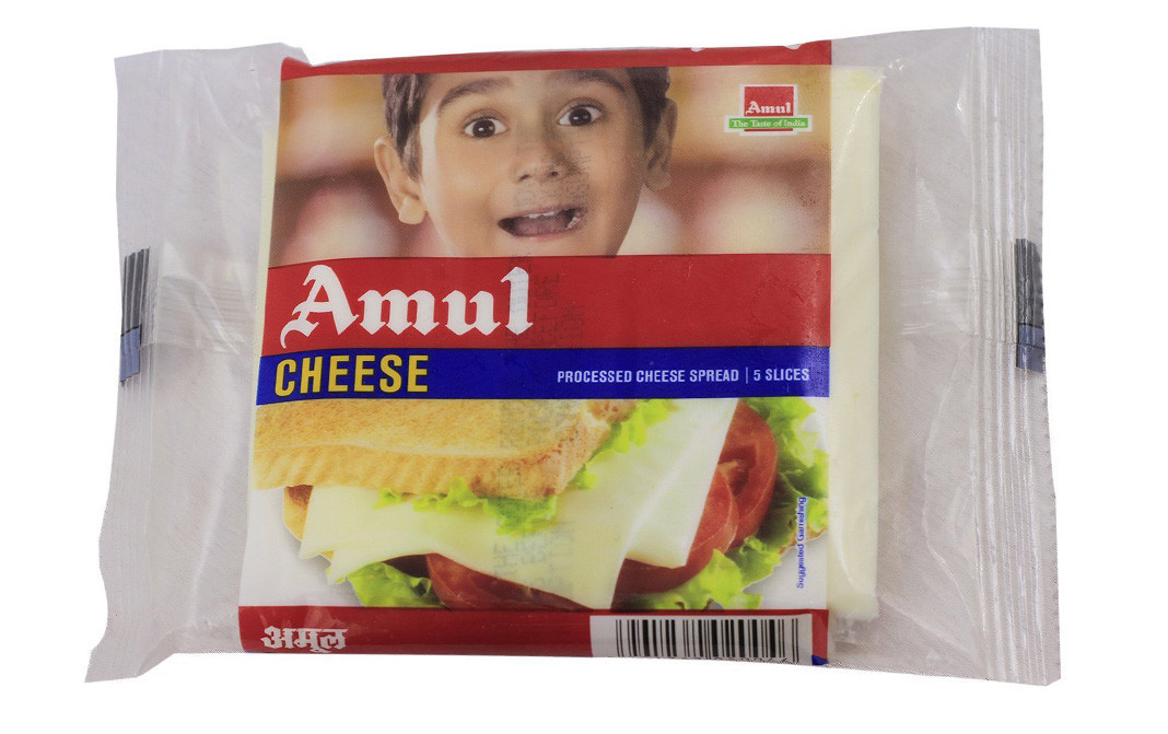 Amul Cheese Processed Cheese Spread - 5 Slices   Pack  100 grams